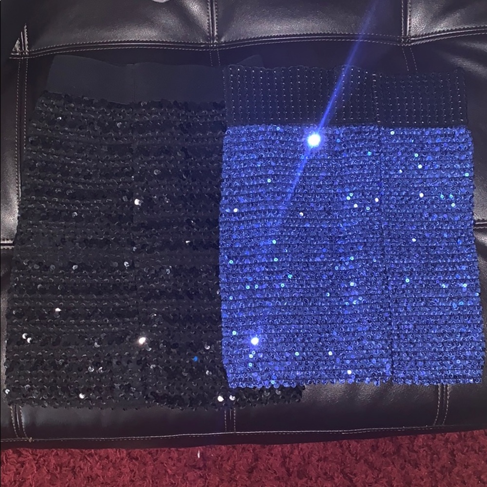 sequin party fitted skirt